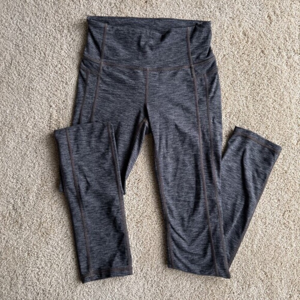Athleta Leggings Women XS Gray High Rise Yoga Athletic Workout Pants Stretch